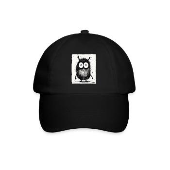 Lustiges kleines Monster - Baseballkappe - Schwarz/Schwarz - Vorne