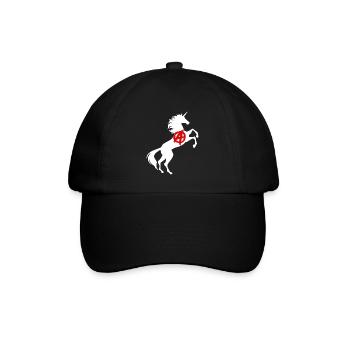 Einhorn Anarchie Symbol T-Shirt Anarchismus Magisch - Baseballkappe - Schwarz/Schwarz - Vorne