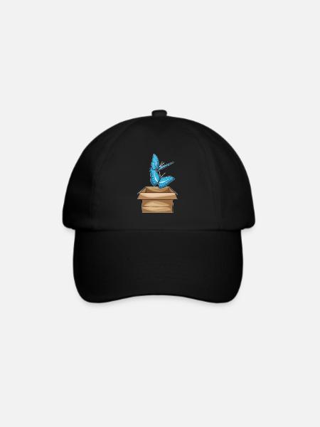 Schmetterling Karton - Baseballkappe - Schwarz/Schwarz