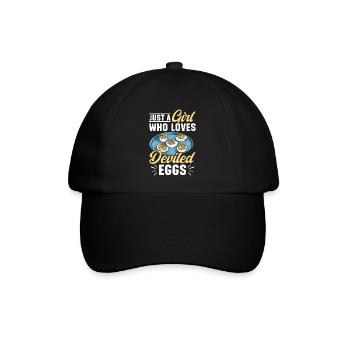 Gefüllte Eier Deviled Eggs - Baseballkappe - Schwarz/Schwarz - Vorne