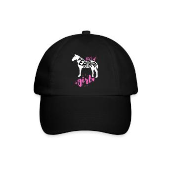 Nur ein Percheron-Mädchen | Pferderasse Frauen Tochter - Baseballkappe - Schwarz/Schwarz - Vorne
