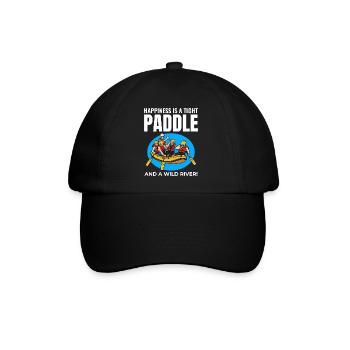 Rafting Team Floß Wildwasser Rafter Paddel Lustig - Baseballkappe - Schwarz/Schwarz - Vorne