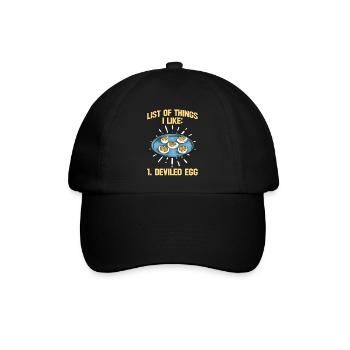 Gefüllte Eier Deviled Eggs - Baseballkappe - Schwarz/Schwarz - Vorne