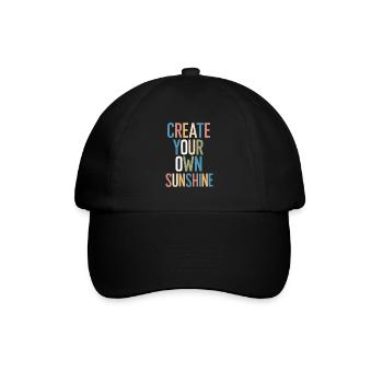 Create Your Own Sunshine Motivation - Baseballkappe - Schwarz/Schwarz - Vorne
