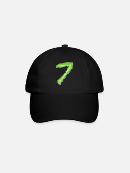 7 - sieben grün - Baseballkappe - Schwarz/Schwarz