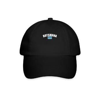 Botswana Botsuana Botsuanische Flagge Botsuaner - Baseballkappe - Schwarz/Schwarz - Vorne
