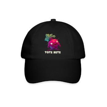Halloween Rote Bete Tote Beete Tote Bete - Baseballkappe - Schwarz/Schwarz - Vorne
