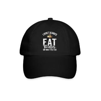 Noodle Lover Gifts - Baseballkappe - Schwarz/Schwarz - Vorne