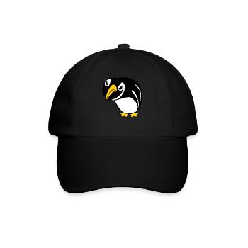 Grumpy Penguins Penguin - Baseballkappe - Schwarz/Schwarz - Vorne