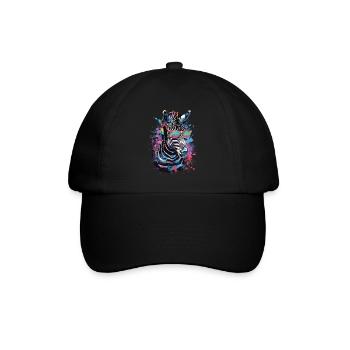 Zebra - Baseballkappe - Schwarz/Schwarz - Vorne