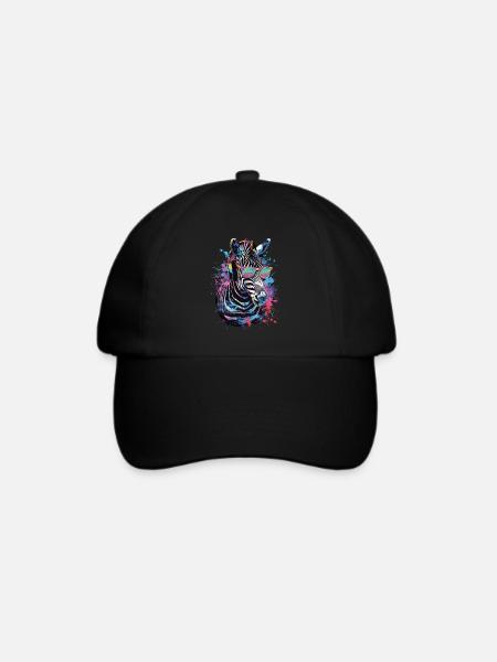 Zebra - Baseballkappe - Schwarz/Schwarz