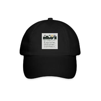 ERFORSCHEN. ENTDECKEN. VERBINDEN. - Baseballkappe - Schwarz/Schwarz - Vorne