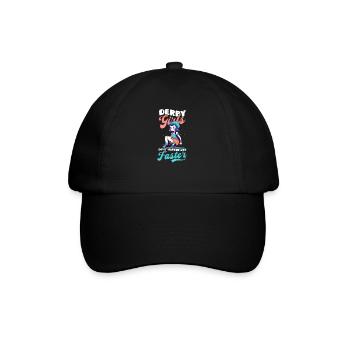 Roller Derby Roller Girls machen es härter und schneller - Baseballkappe - Schwarz/Schwarz - Vorne