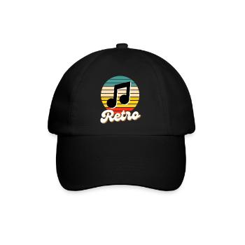 RETRO Musiksammlung - Baseballkappe - Schwarz/Schwarz - Vorne