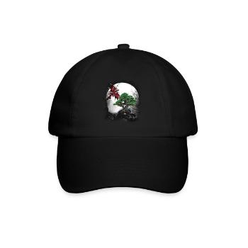 Drache Drachen Fabel Mittelalter Märchen Myth - Baseballkappe - Schwarz/Schwarz - Vorne