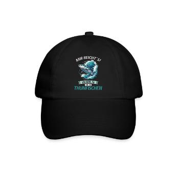 Tuna Thunfische Thunfisch - Baseballkappe - Schwarz/Schwarz - Vorne