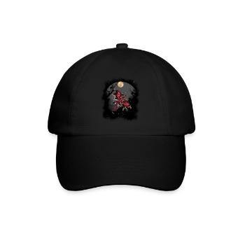Drache Drachen Fabel Mittelalter Märchen Myth - Baseballkappe - Schwarz/Schwarz - Vorne