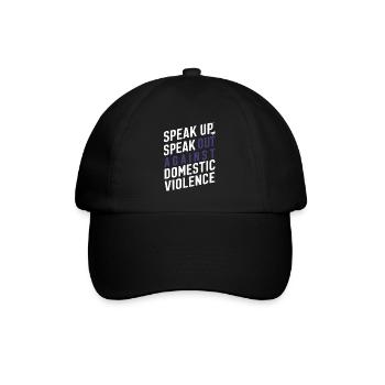 Sensibilisierung Für Häusliche Gewalt - Baseballkappe - Schwarz/Schwarz - Vorne