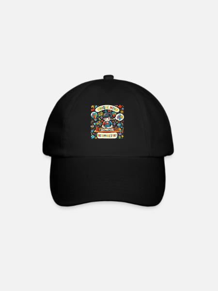 AuDHD Autismus ADHS Autistisches Spektrum Neurodiversität - Baseballkappe - Schwarz/Schwarz