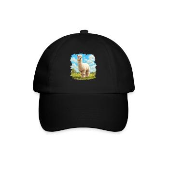 Alpaca Alpakas Alpaka - Baseballkappe - Schwarz/Schwarz - Vorne