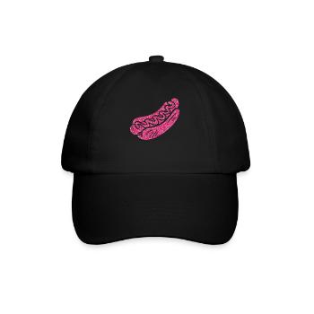 Hot Dog Adult Pink Diamonds - Baseballkappe - Schwarz/Schwarz - Vorne