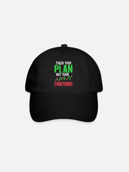Handeln Sie Ihren Plan, nicht Ihre Emotionen lustig - Baseballkappe - Schwarz/Schwarz