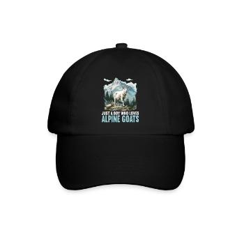 Alpine Goat Bergziegen Bergziege - Baseballkappe - Schwarz/Schwarz - Vorne