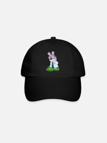 Hase Arzt Stethoskop - Baseballkappe - Schwarz/Schwarz