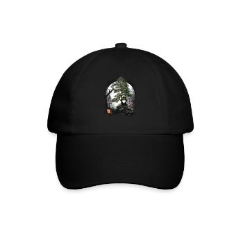 Wald Märchen Märchenfigur Zwerge Wichtel Zauberer - Baseballkappe - Schwarz/Schwarz - Vorne