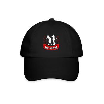 Grillmeister Grillliebhaber Grillparty Lustiges - Baseballkappe - Schwarz/Schwarz - Vorne