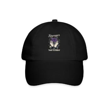 Häusliche Gewalt stärker als gestern - Baseballkappe - Schwarz/Schwarz - Vorne