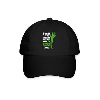 Zombie Zombie-Jäger Zombieapokalypse Geschenk - Baseballkappe - Schwarz/Schwarz - Vorne