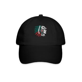 Aztekenkrieger Indigener mexikanischer Azteken-Jaguar - Baseballkappe - Schwarz/Schwarz - Vorne