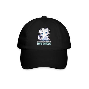 Snow Leopard Schneeleoparden Schneeleopard - Baseballkappe - Schwarz/Schwarz - Vorne