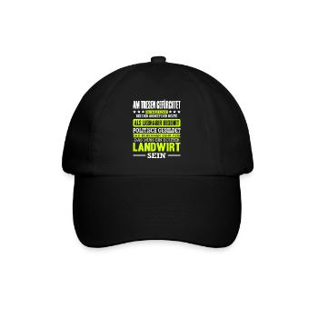Landwirt Spruch Am Tresen Gefürchtet Traktor Bauer - Baseballkappe - Schwarz/Schwarz - Vorne