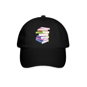 Bücher - Baseballkappe - Schwarz/Schwarz - Vorne