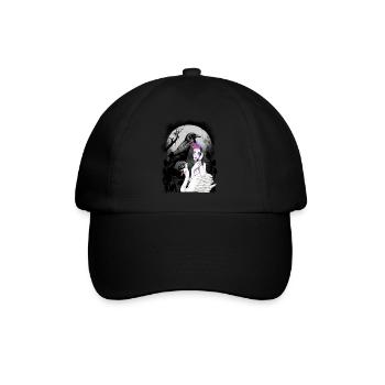 mystisch Schwan Märchen Märchenfigur Raben - Baseballkappe - Schwarz/Schwarz - Vorne
