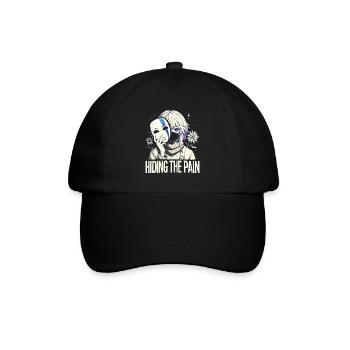 Anime Kunst Und Goth Ästhetik Für Alternative Mode - Baseballkappe - Schwarz/Schwarz - Vorne