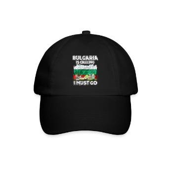 Bulgarien - Baseballkappe - Schwarz/Schwarz - Vorne