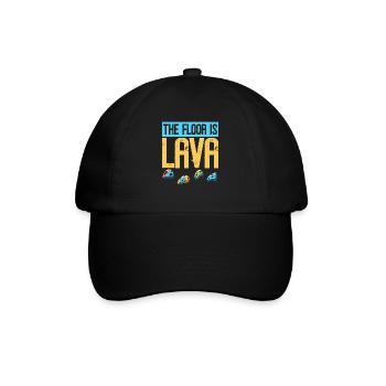 Der Boden ist Lava Bouldern - Baseballkappe - Schwarz/Schwarz - Vorne