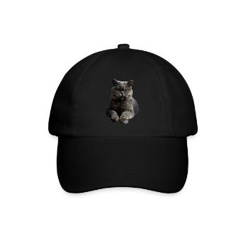British Shorthair - Baseballkappe - Schwarz/Schwarz - Vorne