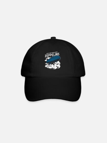 Luftschiff Zeppelin Geschenk - Baseballkappe - Schwarz/Schwarz