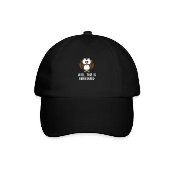 Nun, das ist Hawkward T-Shirt - Funny Hawk Awkward - Baseballkappe - Schwarz/Schwarz - Vorne