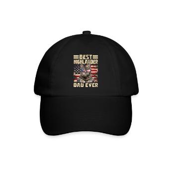 Highlander Papa - Baseballkappe - Schwarz/Schwarz - Vorne