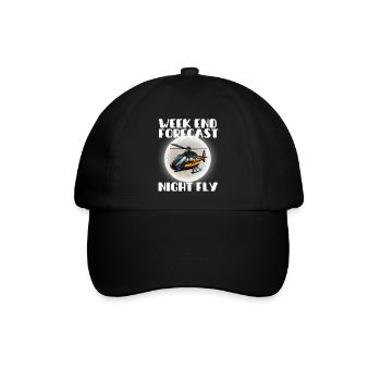 Vorhersage für das Wochenende Night Fly - Baseballkappe - Schwarz/Schwarz - Vorne