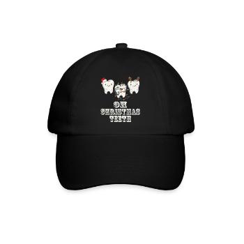 Dentist Christmas Dental Hygienist Gift Xmas Teeth - Baseballkappe - Schwarz/Schwarz - Vorne