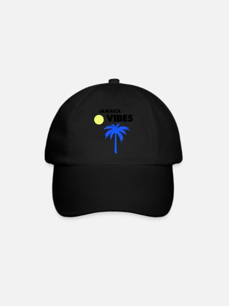 jamaica vibes - Baseballkappe - Schwarz/Schwarz
