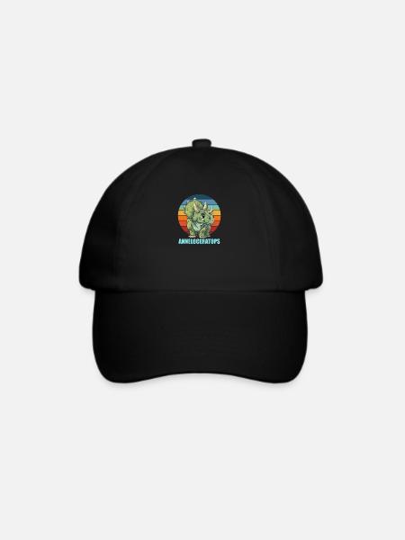 Anneloceratops Geschenkidee für Anne - Baseballkappe - Schwarz/Schwarz