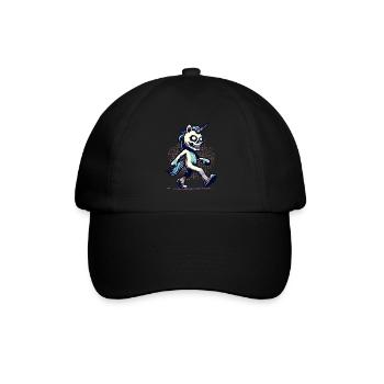 Zombie Einhorn Undead Mystical Creature - Baseballkappe - Schwarz/Schwarz - Vorne