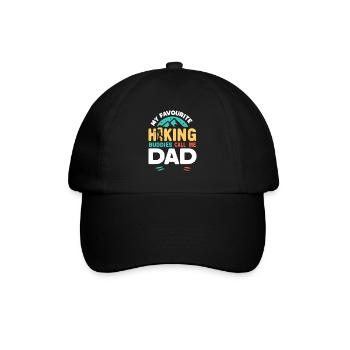 Meine Lieblingswanderkameraden nennen mich Papa - Baseballkappe - Schwarz/Schwarz - Vorne